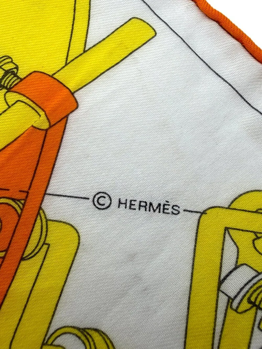 Hermès Step into the Frame 100% Cotton Scarf 2019 Men's Collection